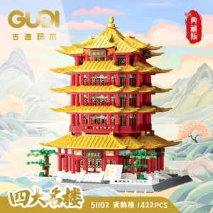 The Yellow Crane Tower building blocks set is a delightful representation of one of China's most iconic landmarks. Featuring yellow tiles, vermilion painted columns, and intricate red carved screens, this set captures the essence of traditional Chinese architecture.As one of the most popular toys, the Yellow Crane Tower building blocks offer endless enjoyment, encouraging focus, imagination, and a deep appreciation for Chinese culture.